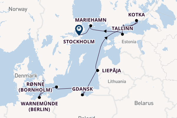 Baltic Sea from Copenhagen, Denmark with the Azamara Quest