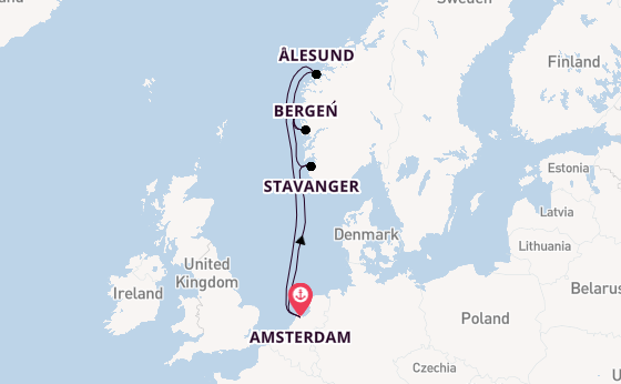 Norway from Amsterdam, Netherlands with the Celebrity Eclipse