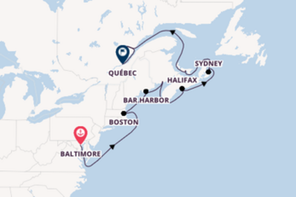 Cruise in 12 dagen naar Québec met Norwegian Cruise Line