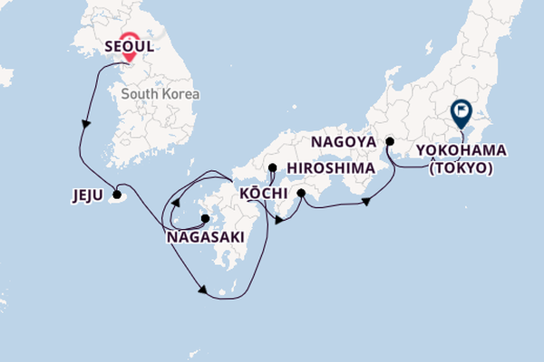 Japan from Seoul, South Korea with the Norwegian Jade