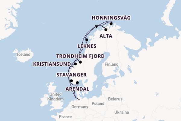 Noorwegen vanaf Hamburg, Duitsland met de VASCO DA GAMA