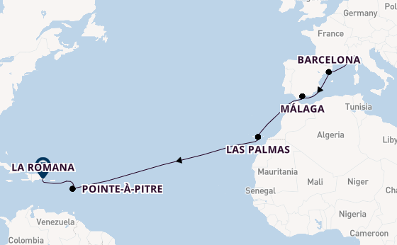 Westelijke Middellandse Zee vanaf Savona, Italië met de Costa Fascinosa