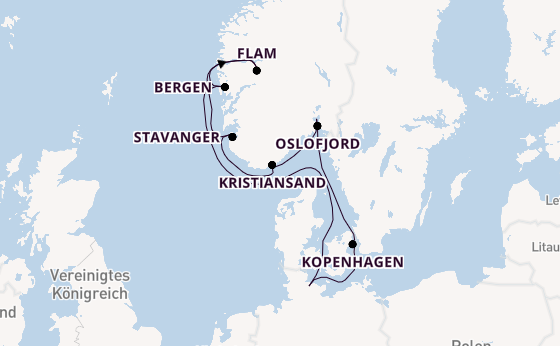 Norwegen ab Kiel, Deutschland auf AIDAprima
