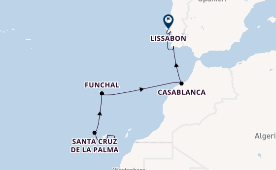 Kanarische Inseln ab Las Palmas, Gran Canaria auf der Le Lyrial