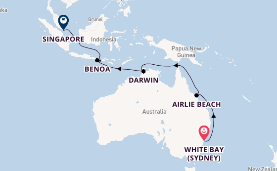 Australië vanaf White Bay (Sydney), Australia met de Carnival Adventure