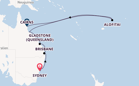Australien ab Sydney auf der Azamara Pursuit