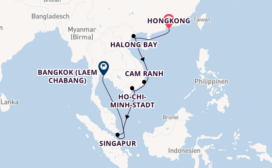 Südostasien ab Hongkong, China auf der Seven Seas Explorer