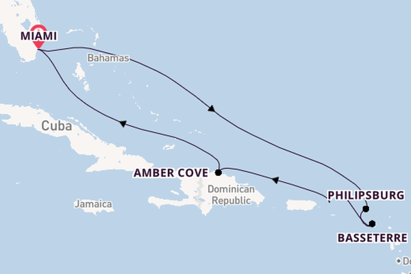 Caribbean vanaf Miami, Verenigde Staten met de MSC Meraviglia