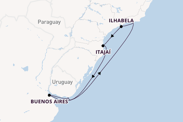 Südamerika ab Rio de Janeiro, Brasilien auf der MSC Splendida