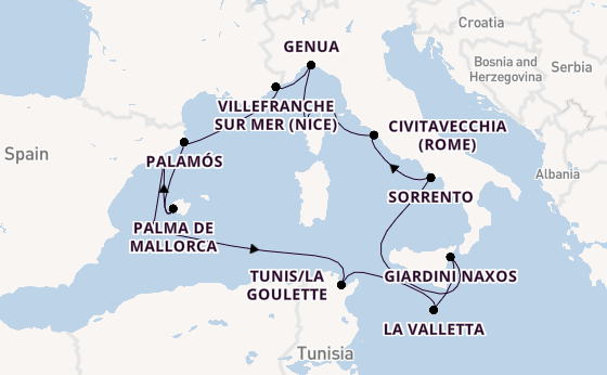 Westelijke Middellandse Zee vanaf Barcelona, Spanje met de EXPLORA II