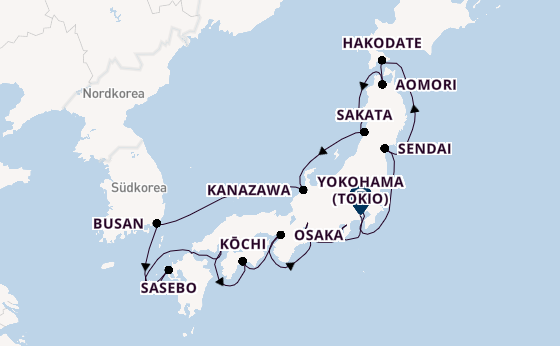 Japan ab Tokio, Japan auf der Norwegian Jade