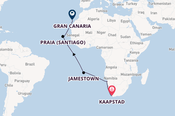 Zuidelijk Afrika vanaf Kaapstad, Zuid-Afrika met de Azamara Onward