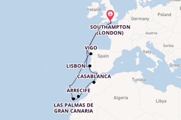 Canary Islands from Southampton with the MSC Virtuosa
