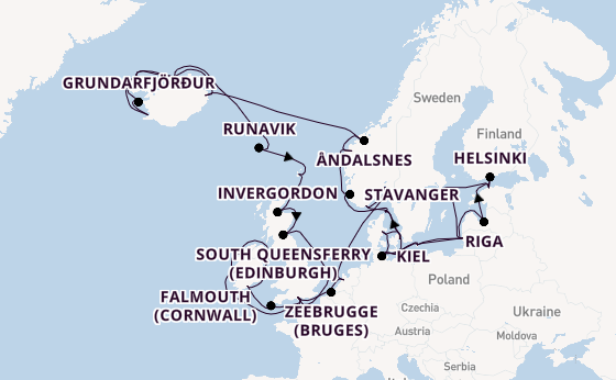 British Isles from Southampton, England with the Caribbean Princess