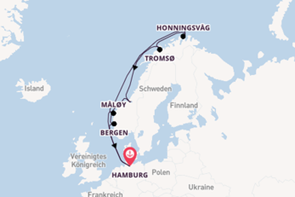 Norwegen ab Hamburg auf der MSC Preziosa
