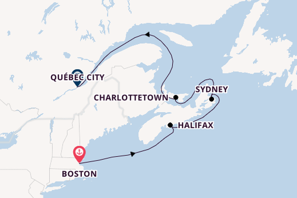 North America from Boston, Massachusetts, USA with the Zuiderdam