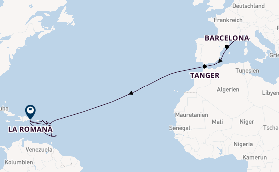 Karibik ab Genua, Italien auf der MSC Opera