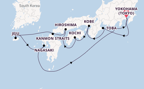 Japan from Yokohama (Tokyo), Japan with the Diamond Princess