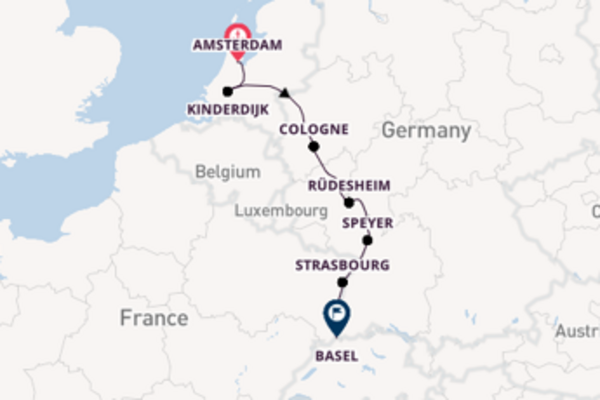 Expedition from Amsterdam to Basel via Rüdesheim