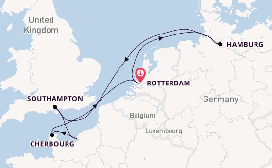 England from Rotterdam, The Netherlands with the MSC Preziosa