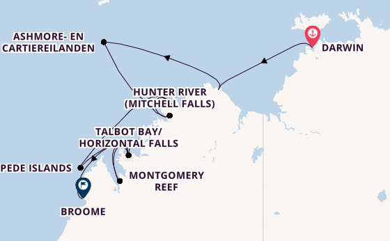 Australië vanaf Darwin, Australië met de Seabourn Pursuit