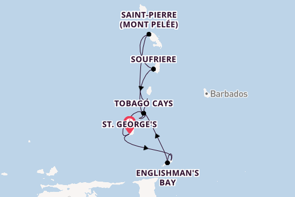 Südliche Karibik ab St. George's, Grenada auf der Star Clipper