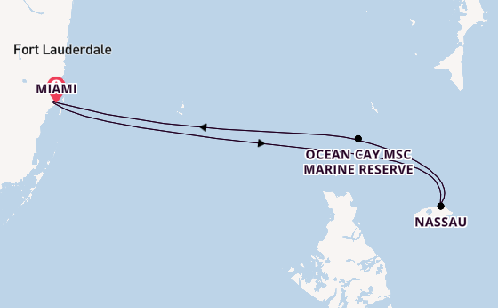 Karibik ab Miami auf der MSC Seaside