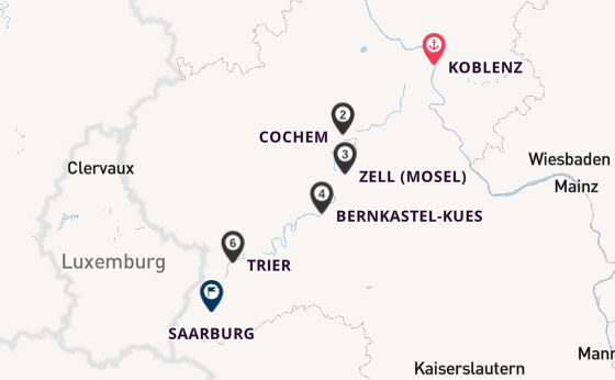 Rad und Schiff Reise - Von Koblenz nach Saarburg
