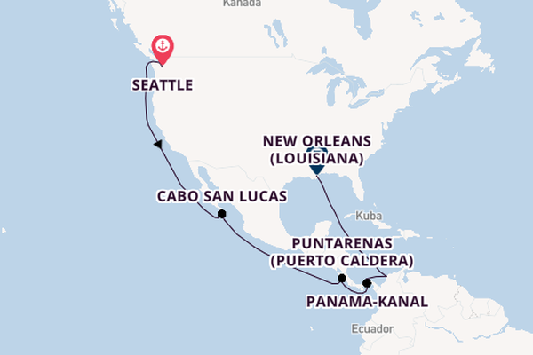 Carnival Spirit - Panamakanal & die Jazz-Metropole New Orleans