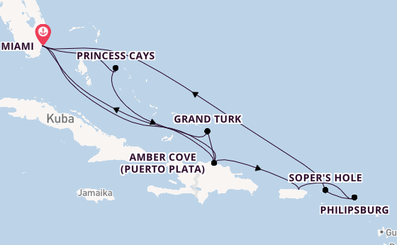 Karibik ab Miami auf der Regal Princess