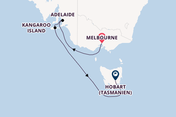Australien ab Melbourne, Australien auf der Silver Moon