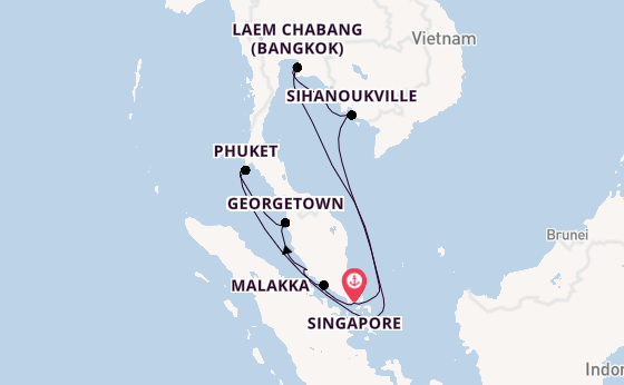 Zuidoost-Azië vanaf Singapore, Singapore met de Seabourn Encore