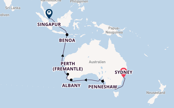 Australien ab Deutschland auf der Azamara Quest