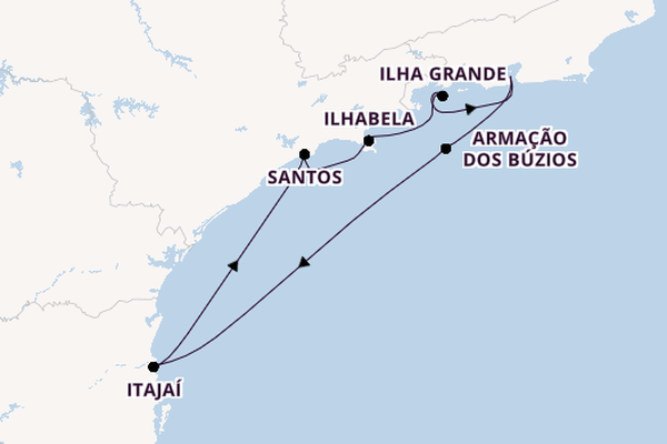 Brazil from Rio de Janeiro, Brazil with the MSC Lirica