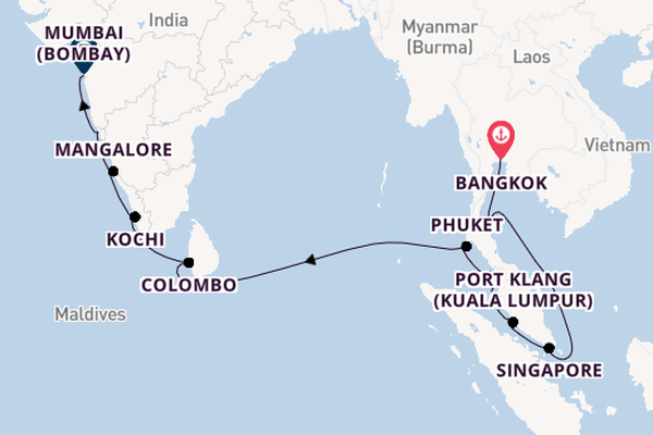 South East Asia from Bangkok, (Klong Toey), Thailand with the Sirena