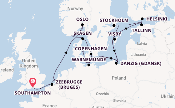 Norway from Southampton, England with the Regal Princess