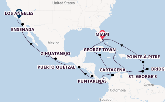 Caribbean from Miami, Florida, USA with the Sonata (Oceania)