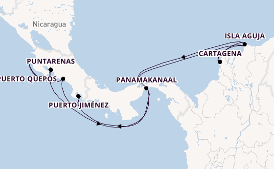 Midden-Amerika vanaf Colón, Panama met de MS EUROPA