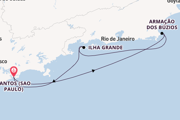 Brasilien ab Santos (Sao Paulo), Brasilien auf der MSC Musica