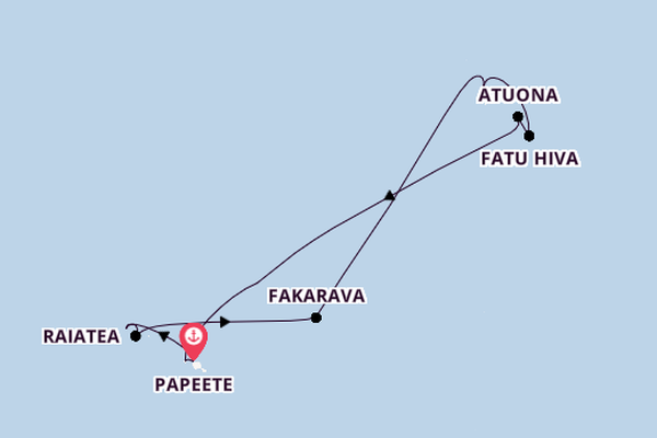 French Polynesia from Papeete, Tahiti, French Polynesia with the Silver Whisper