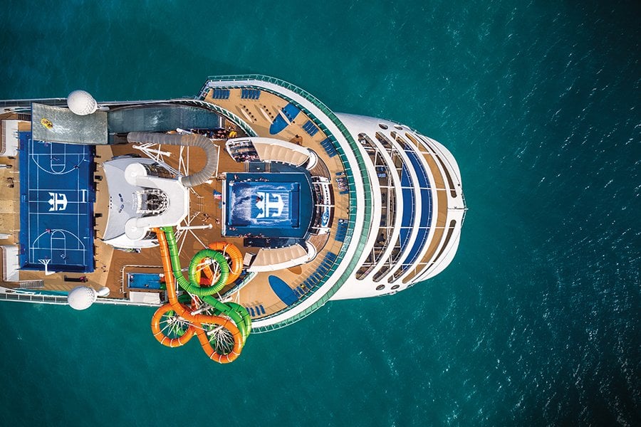 at sea