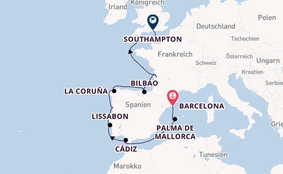 Westliches Mittelmeer ab Barcelona, Spanien auf der Sonata (Oceania)