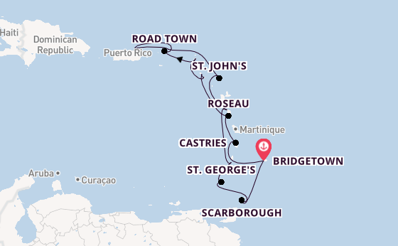 Caribbean from Bridgetown, Barbados with the Azamara Quest