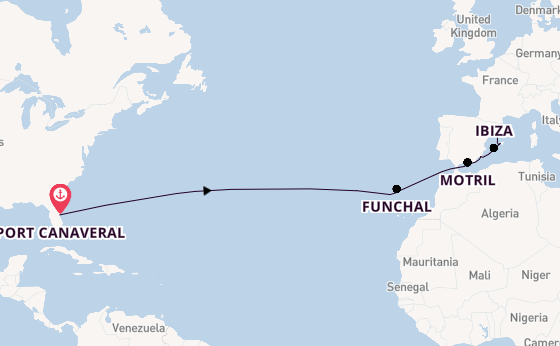 trans-Atlantisch vanaf Port Canaveral, Verenigde Staten met de Norwegian Epic