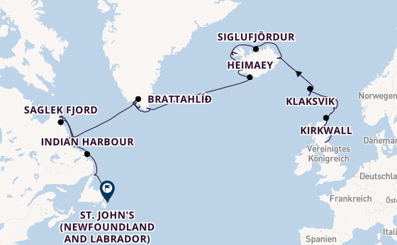 Transatlantik ab Leith (Edinburgh), Schottland auf der Seabourn Venture