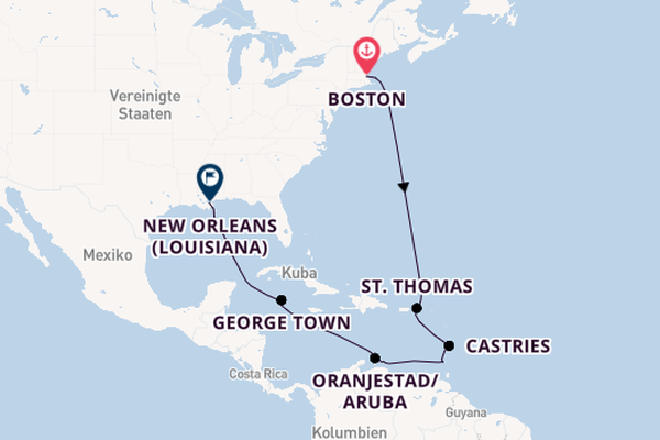 Norwegian Breakaway – Von Boston bis New Orleans: Eine Reise voller Träume, Farben & Meer