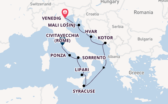 Middellandse Zee vanaf Venedig met de Royal Clipper