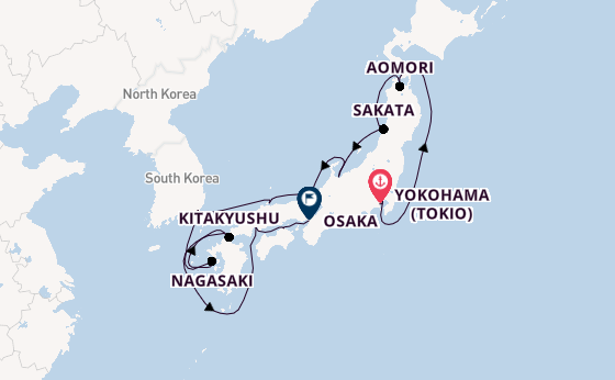 Japan vanaf Yokohama (Tokio), Japan met de Azamara Pursuit