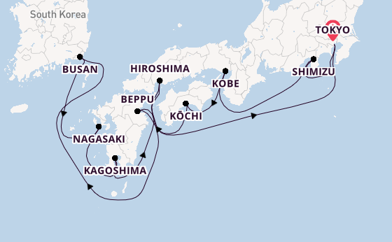 Japan from Tokyo, Japan with the Seven Seas Explorer