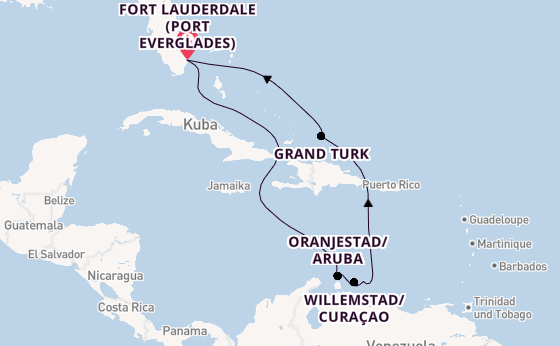 Karibik ab Fort Lauderdale (Port Everglades), USA auf der Caribbean Princess